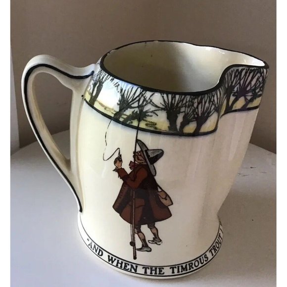 Royal Doulton Isaac Walton Ware Fisherman Jug. Circa 1910 - Picture 3 of 7